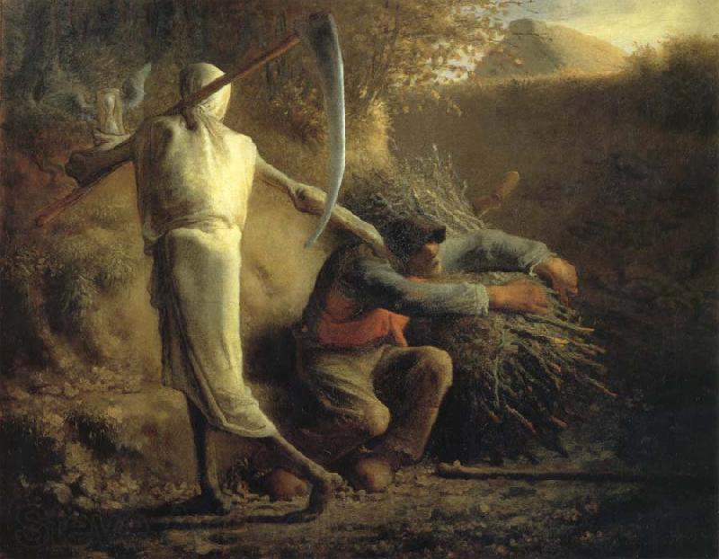 Jean Francois Millet Death and the woodcutter Norge oil painting art